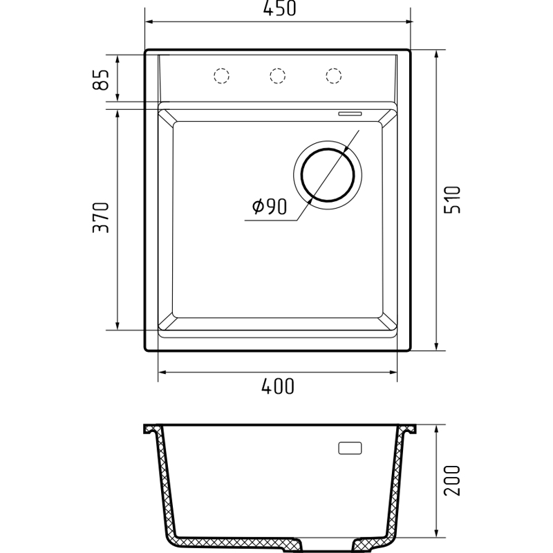 Rivelato TR-455-R antracite