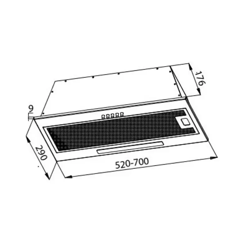 Встраиваемая вытяжка Evelux Integral 60 X