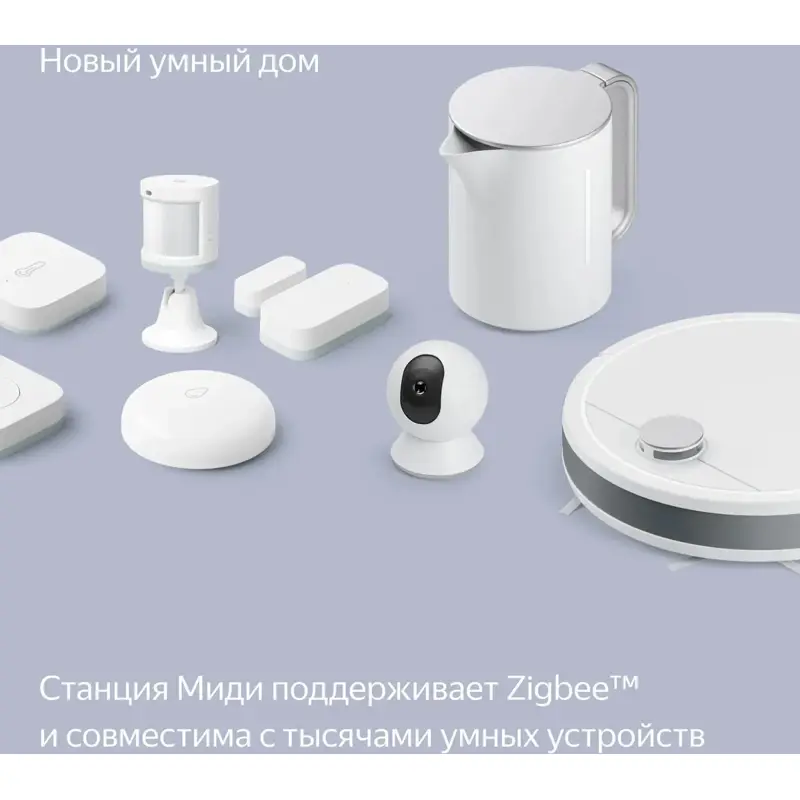 Умная колонка Яндекс Станция Миди, модель YNDX-00054 (малиновый)