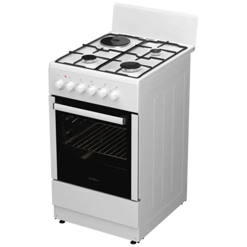 Газовая плита Darina 1E КМ 241 321 W, электрическая духовка, без крышки, сталь, белый